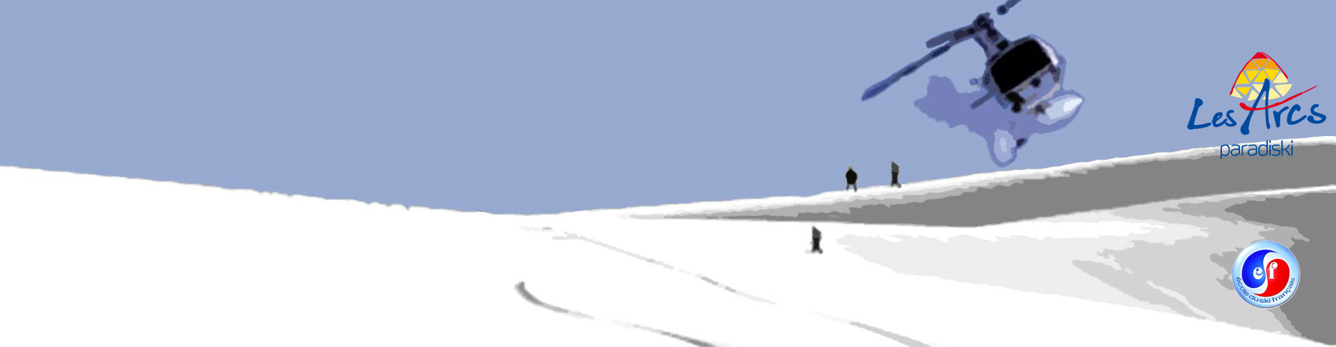 Sortie heli ski Les Arcs 2000, 1950, 1800 et 1600