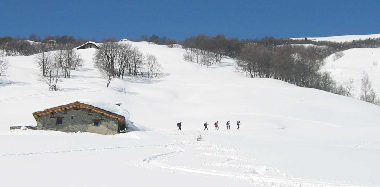 Ski de randonnée en direction du Dôme de Vaugel