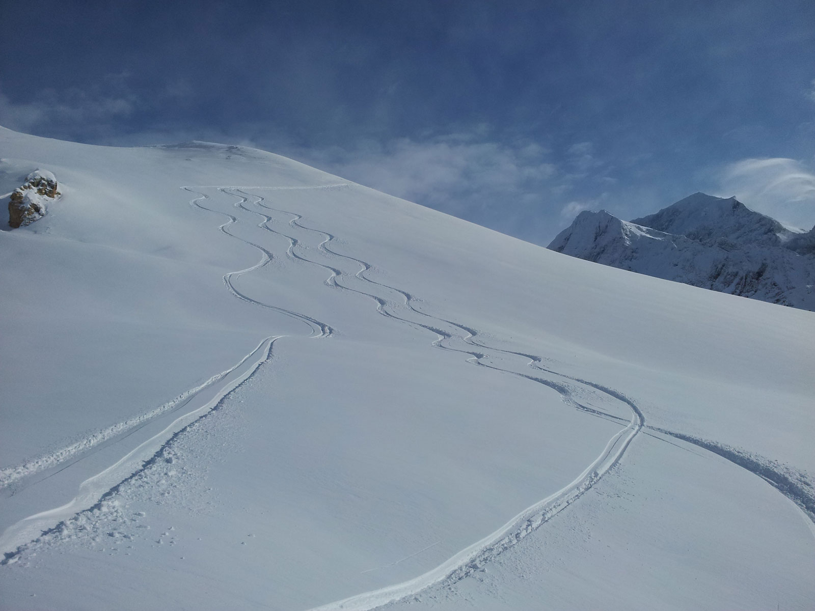 Fabrice connait tous les coins et recoins du domaine skiable Paradiski