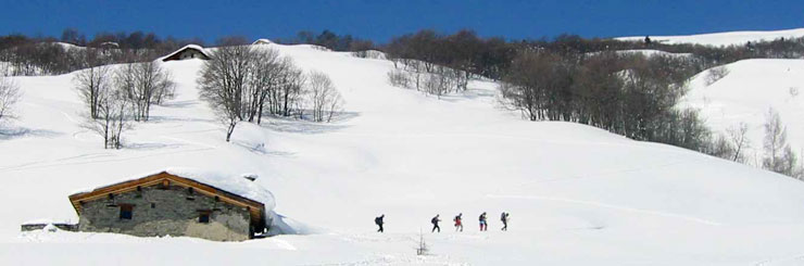 Raquettes à neige sur le Versant du Soleil